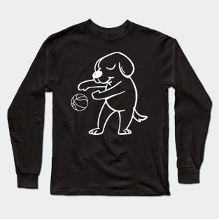 Dog playing basketball Long Sleeve T-Shirt